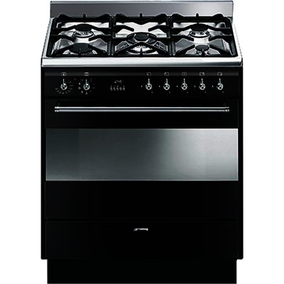 Smeg SUK81MBL8 80cm Single Cavity Duel Fuel Range Cooker in Black